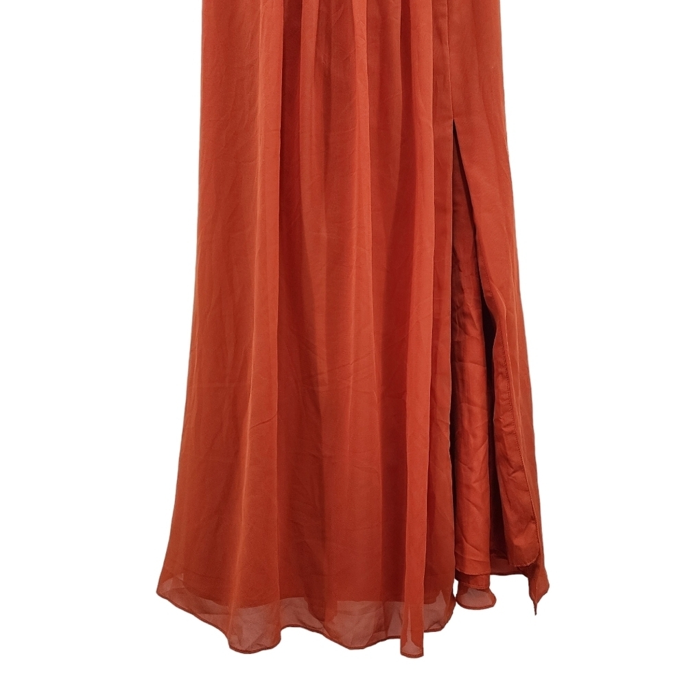 Azazie Women's Poly A-Line Convertible Chiffon Dress Paprika - Picture 5 of 10